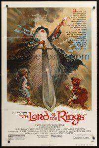 1a572 LORD OF THE RINGS 1sh '78 J.R.R. Tolkien fantasy classic, Ralph Bakshi, Tom Jung art!