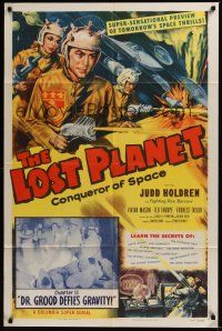 1a574 LOST PLANET Chap11 1sh '53 Judd Holdren,sci-fi serial, Dr. Grood Defies Gravity!