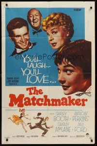 1a605 MATCHMAKER 1sh '58 Shirley MacLaine, Shirley Booth, Paul Ford & Anthony Perkins!