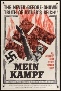 1a610 MEIN KAMPF 1sh '61 terrifying rise and ruin of Hitler's Reich from secret German files!