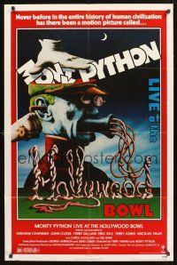 1a627 MONTY PYTHON LIVE AT THE HOLLYWOOD BOWL 1sh '82 great wacky meat grinder image!