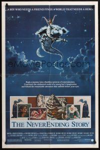 1a648 NEVERENDING STORY 1sh '84 Wolfgang Petersen, great fantasy art by Ezra Tucker!