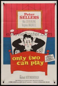 1a674 ONLY TWO CAN PLAY 1sh '62 wacky art of Peter Sellers, Mai Zetterling, Virginia Maskell!