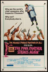 1a698 PINK PANTHER STRIKES AGAIN style B 1sh '76 Peter Sellers is Inspector Jacques Clouseau!
