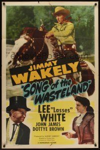 1a822 SONG OF THE WASTELAND 1sh '47 Jimmy Wakely on horseback, Lee Lasses White!