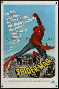 1a827 SPIDER-MAN 1sh '77 Marvel Comic, great image of Nicholas Hammond as Spidey!