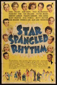 1a837 STAR SPANGLED RHYTHM style A 1sh '43 images of all of Paramount's best 1940s stars!