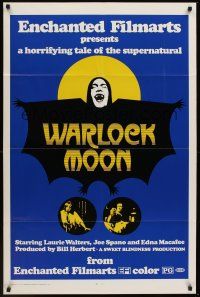 1a961 WARLOCK MOON 1sh '75 Laurie Walters in a horrifying tale of the supernatural!