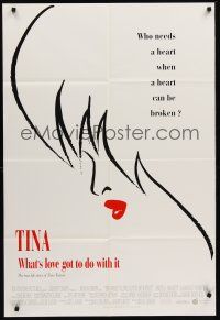 1a971 WHAT'S LOVE GOT TO DO WITH IT int'l 1sh '93 cool silhouette artwork of Tina Turner!