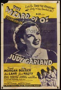 1a991 WIZARD OF OZ 1sh R55 Victor Fleming, Judy Garland all-time classic!