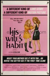 1a992 HIS WIFE'S HABIT 1sh R71 Gerald McRaney, tell me mother, why?