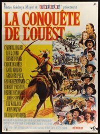 1b081 HOW THE WEST WAS WON French 1p R70s John Ford, Debbie Reynolds, Gregory Peck & all-star cast!