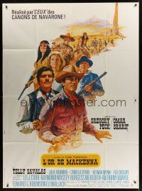 1b103 MacKENNA'S GOLD French 1p '69 Gregory Peck, Omar Sharif, Telly Savalas & Julie Newmar!