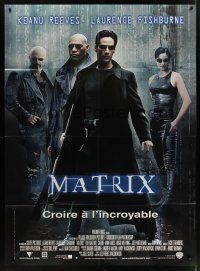 1b112 MATRIX French 1p '99 Keanu Reeves, Carrie-Anne Moss, Laurence Fishburne, Wachowski Bros!