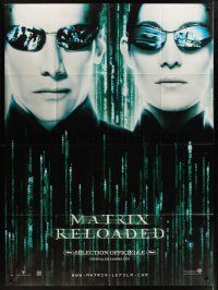 1b113 MATRIX RELOADED French 1p '03 cool image of Keanu Reeves & Carrie-Anne Moss!
