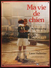 1b122 MY LIFE AS A DOG French 1p '87 Lasse Hallstrom's Mitt liv som hund, cute image of kids!