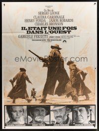 1b129 ONCE UPON A TIME IN THE WEST French 1p R70s Leone, Cardinale, Fonda, Bronson & Robards!