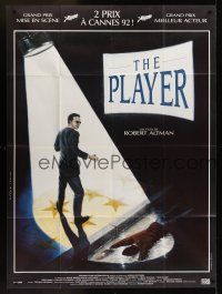 1b136 PLAYER French 1p '92 Robert Altman, Tim Robbins, different art by Pascal Lenoine!