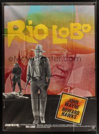 1b144 RIO LOBO French 1p '71 Howard Hawks, Give 'em Hell, John Wayne, different cowboy image!
