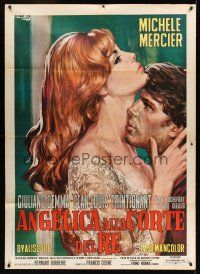 1b187 ANGELIQUE: THE ROAD TO VERSAILLES Italian 1p '65 art of Michele Mercier by Averardo Ciriello