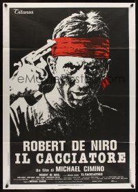 1b231 DEER HUNTER Italian 1p '79 directed by Michael Cimino, Robert De Niro with gun to his head!