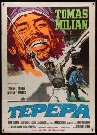 1b277 LONG LIVE THE REVOLUTION Italian 1p 1969 artwork of Tomas Milian + guy being tortured!