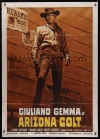 1b281 MAN FROM NOWHERE Italian 1p R70s Arizona Colt, Piovano art of Gemma by wanted poster!