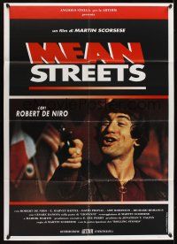 1b286 MEAN STREETS Italian 1p R80s different images of Robert De Niro with gun, Martin Scorsese