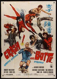 1b331 SUPERMEN AGAINST THE ORIENT Italian 1p '73 artwork of wacky super heroes by Tino Avelli!