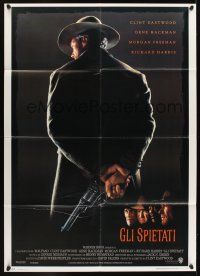 1b347 UNFORGIVEN Italian 1p '92 classic image of gunslinger Clint Eastwood with his back turned!