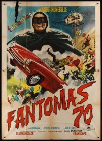 1b380 FANTOMAS Italian 2p '64 Jean Marais, different art of master thief by Enrico De Seta!