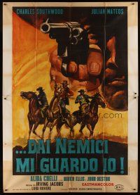 1b386 I PROTECT MYSELF AGAINST MY ENEMIES Italian 2p '68 really cool spaghetti western art!
