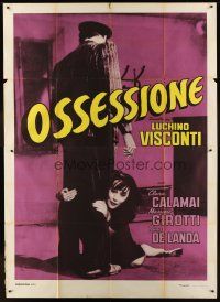 1b399 OSSESSIONE Italian 2p R50s Luchino Visconti classic, close up of Clara Calamai & Girotti!