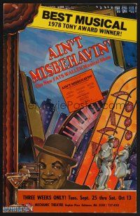 1b427 AIN'T MISBEHAVIN' stage play WC '78 cool artwork by Doug Sonnson!