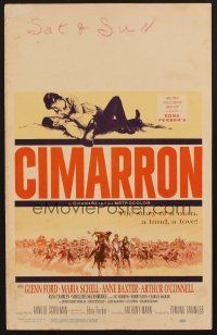 1b455 CIMARRON WC '60 directed by Anthony Mann, Glenn Ford, Maria Schell, cool artwork!