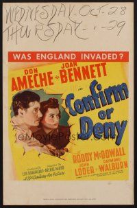1b462 CONFIRM OR DENY WC '41 different image of Don Ameche & telephone operator Joan Bennett!