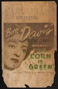 1b463 CORN IS GREEN WC '45 super close up of Bette Davis, who lives in an Irish mining town!