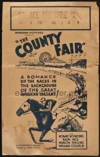 1b465 COUNTY FAIR WC '32 romance of the races in the background of the great American pageant!