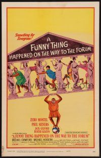 1b489 FUNNY THING HAPPENED ON THE WAY TO THE FORUM WC '66 wacky image of Zero Mostel & cast!