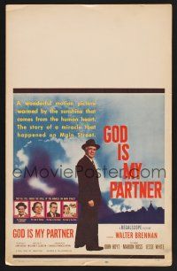 1b493 GOD IS MY PARTNER WC '57 religious Walter Brennan, a story of love!