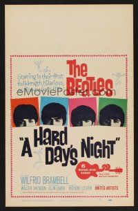 1b501 HARD DAY'S NIGHT WC '64 great image of The Beatles, rock & roll classic!