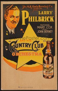 1b526 LARRY PHILBRICK & HIS COUNTRY CLUB ORCHESTRA WC '30s Larry Philbrick promotes Missouri beer!