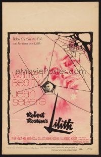 1b531 LILITH WC '64 Warren Beatty, before Eve, there was evil, and her name was Jean Seberg!