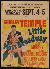 1b532 LITTLE MISS BROADWAY WC '38 great image of Shirley Temple dancing with George Murphy!