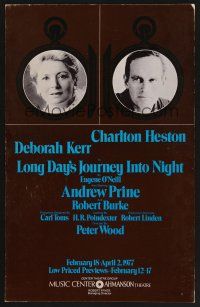 1b534 LONG DAY'S JOURNEY INTO NIGHT stage play WC '77 Deborah Kerr & Charlton Heston!