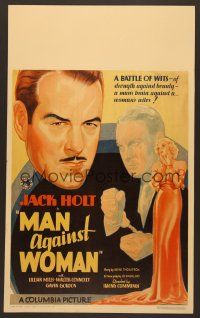 1b540 MAN AGAINST WOMAN WC '32 Jack Holt's brain in a battle of wits with sexy Miles' beauty!