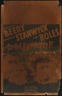 1b546 MESSAGE TO GARCIA WC '36 John Boles & Spanish Barbara Stanwyck in Spanish-American War!