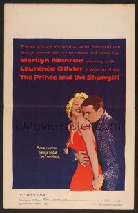 1b565 PRINCE & THE SHOWGIRL WC '57 Laurence Olivier nuzzles super sexy Marilyn Monroe's shoulder!