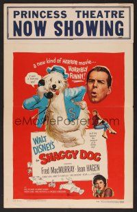 1b582 SHAGGY DOG WC '59 Disney, Fred MacMurray in the funniest sheep dog story ever told!