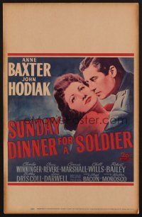 1b595 SUNDAY DINNER FOR A SOLDIER WC '44 Anne Baxter & John Hodiak romantic close up!